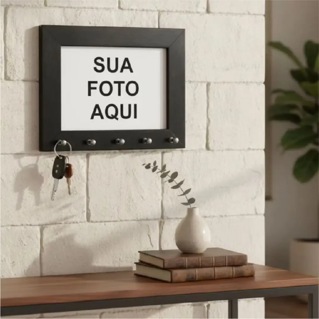 Porta-chaves decorativo personalizado com foto, logo ou frase — foto 2