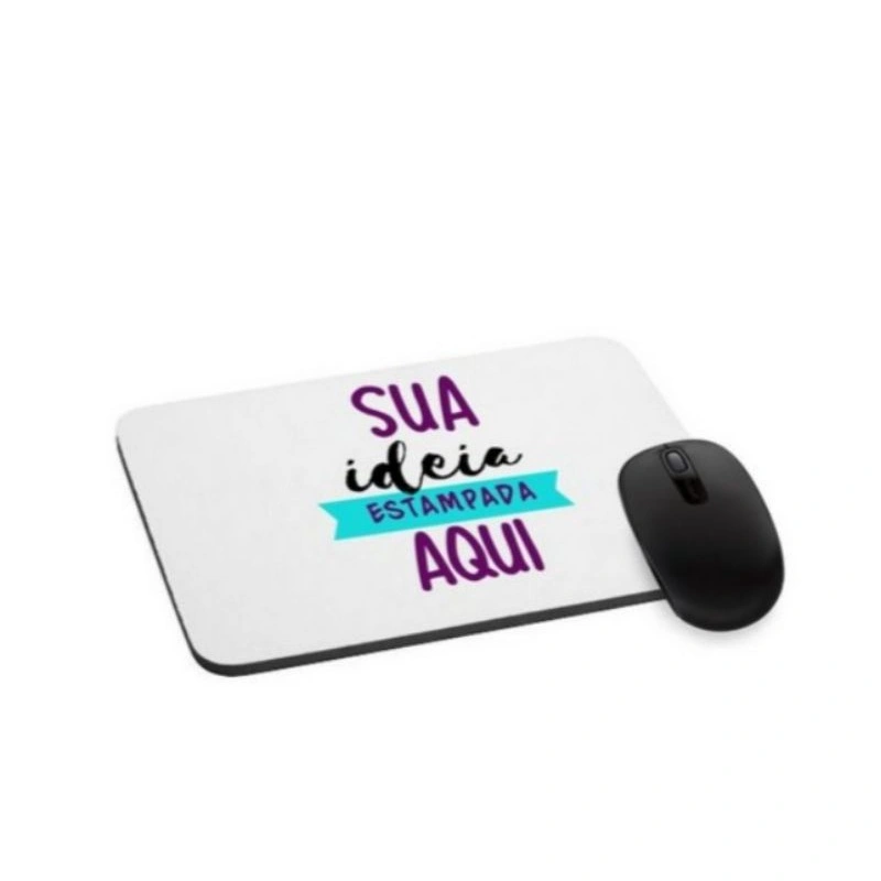 Mousepad de neoprene personalizado — foto, frase ou logo (17×21 cm)