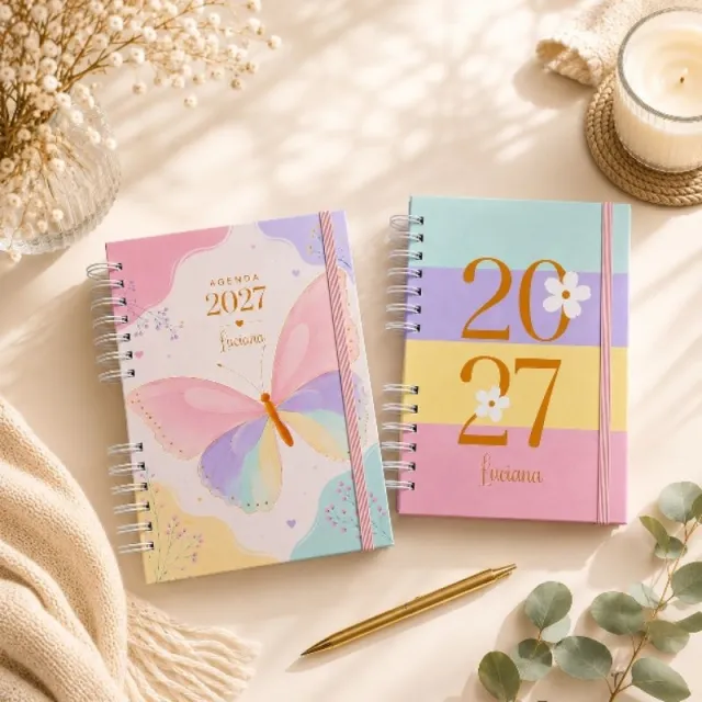 Agenda 2027 personalizada com nome, logo ou foto