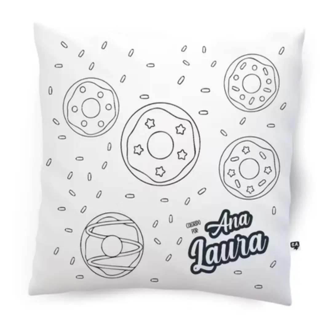 Almofada para colorir personalizada com nome (Dia das Crianças) — foto 2