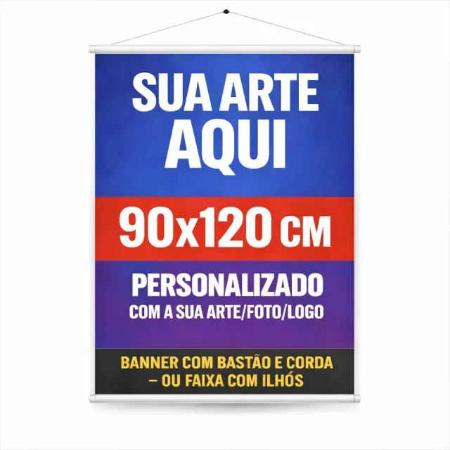 Banner personalizado em lona com foto (à prova d’água)