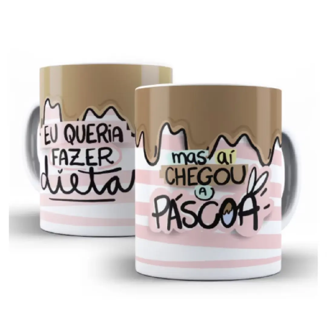 Caneca de Páscoa personalizada (porcelana ou polímero) — foto 2