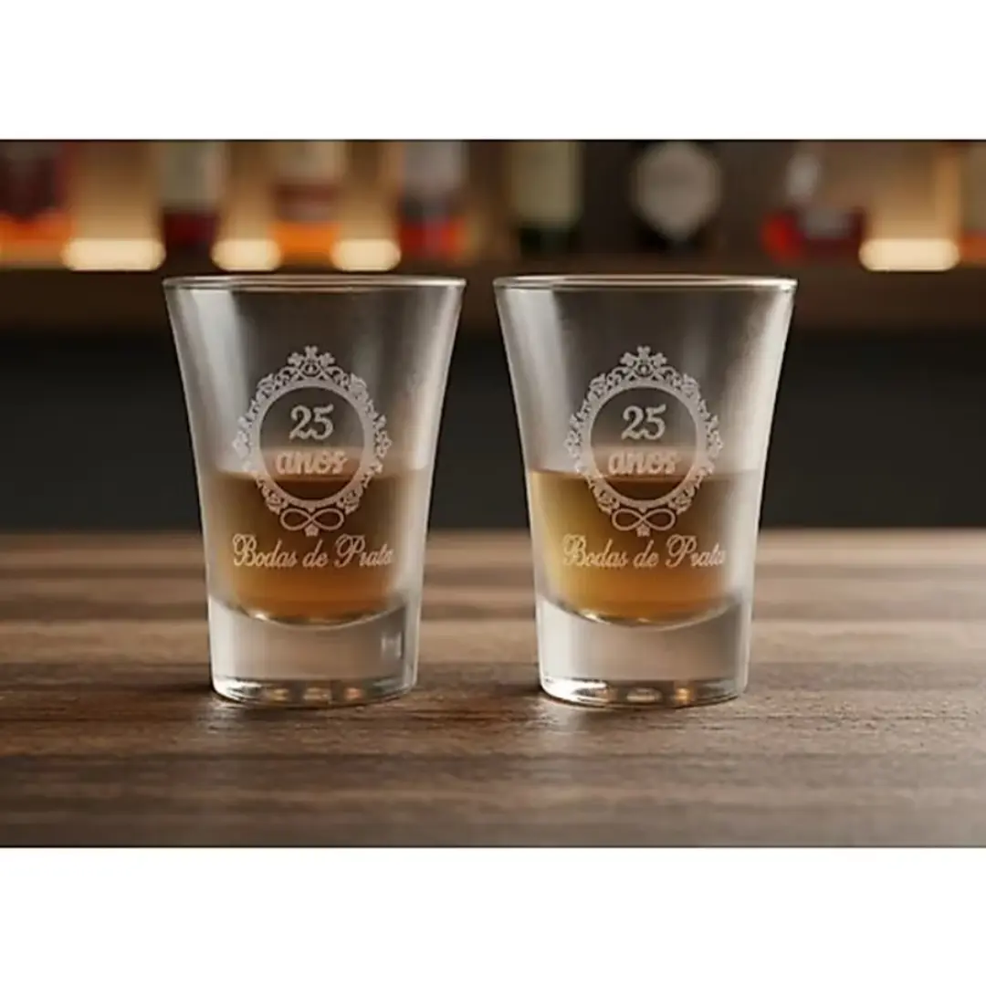 Copos de shot em vidro personalizados a laser — kit 12 (artes diferentes) — foto 7