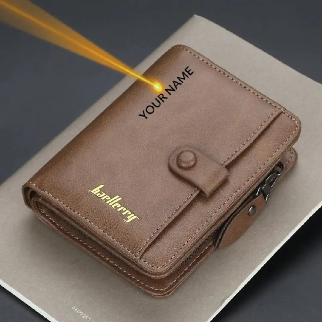 Carteira masculina personalizada com nome e zíper — foto 12