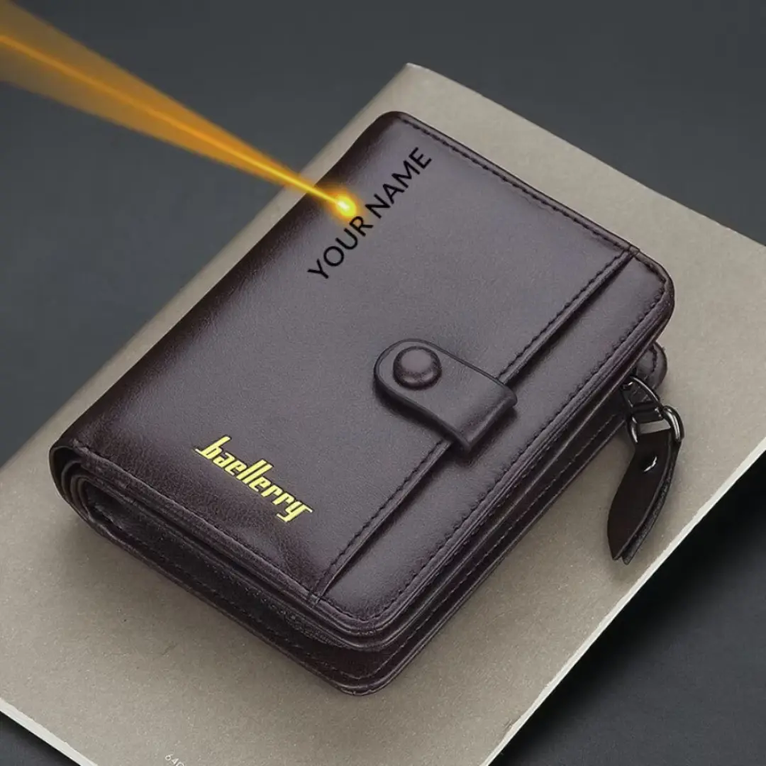 Carteira masculina personalizada com nome e zíper — foto 14