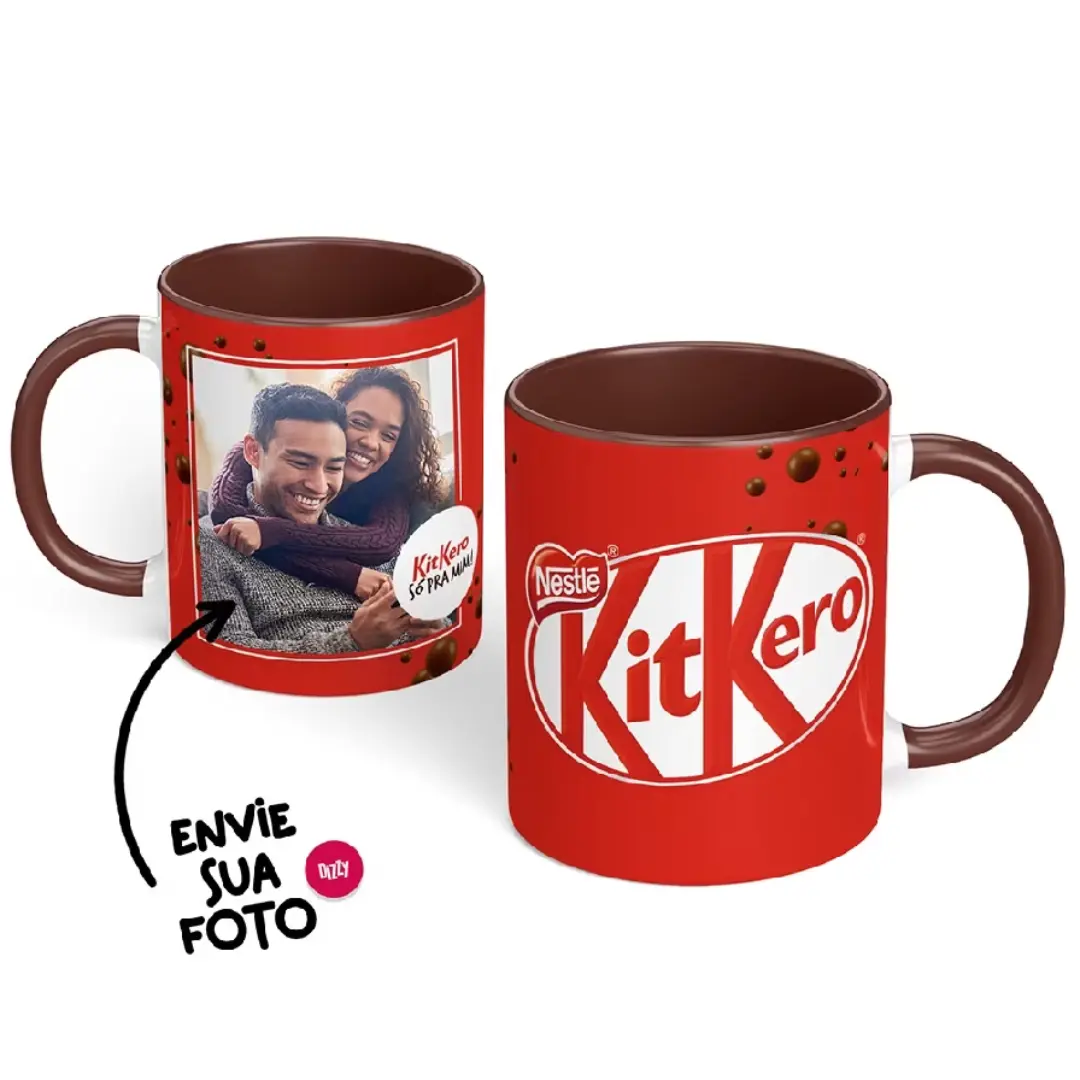 Caneca de cerâmica personalizada com foto e nome — tema páscoa/chocolate — foto 3