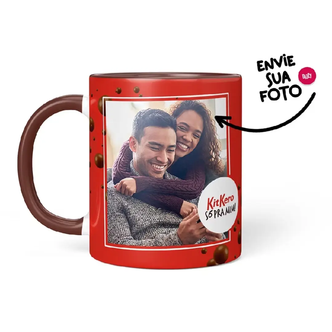 Caneca de cerâmica personalizada com foto e nome — tema páscoa/chocolate — foto 5