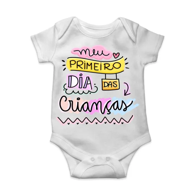 Body de bebê menina personalizado Dia das Crianças