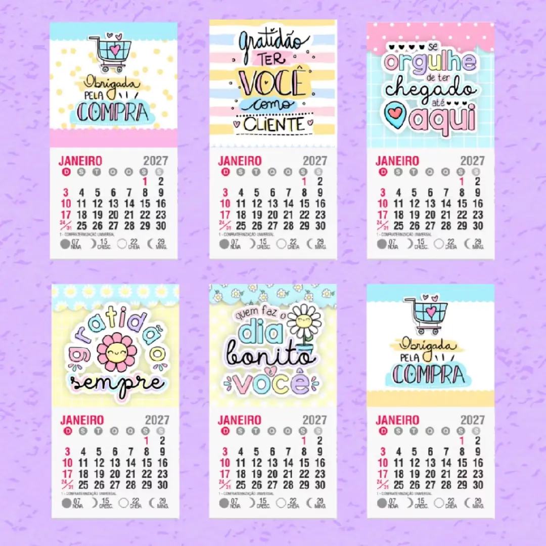 Mini calendário ímã de geladeira personalizado (Natal/Ano Novo) — foto 2