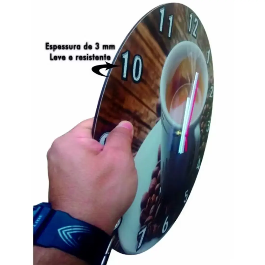 Relógio de parede personalizado com foto — 40×40 cm — foto 3