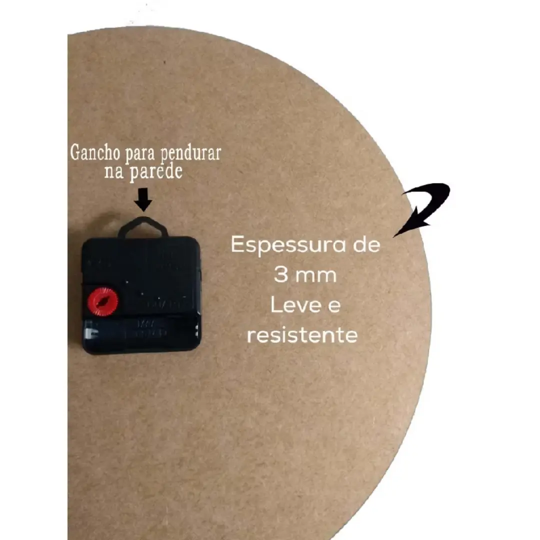 Relógio de parede personalizado com foto — 40×40 cm — foto 4