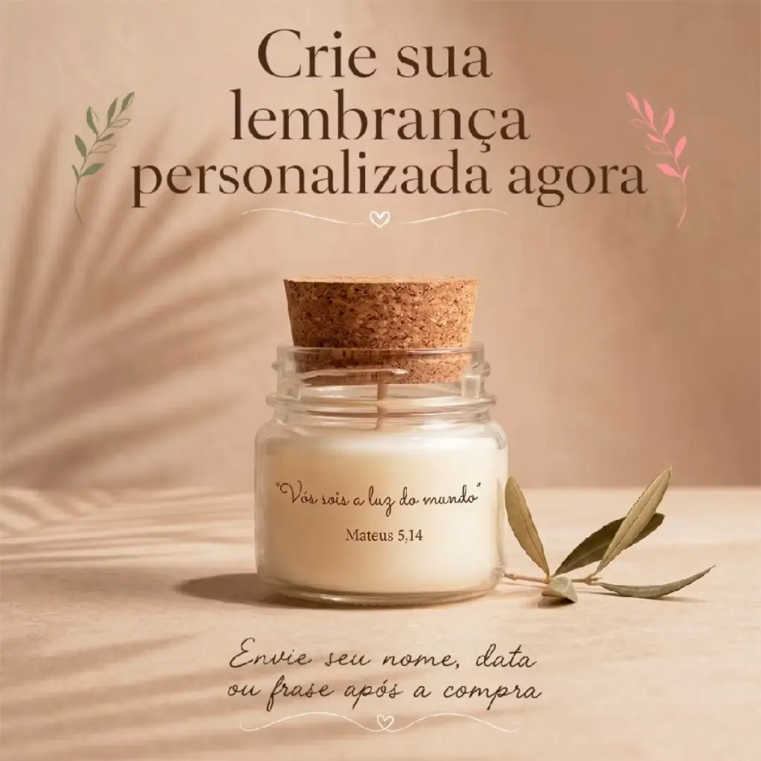 Kit 15 mini velas aromáticas com mini terço — lembrancinha — foto 8