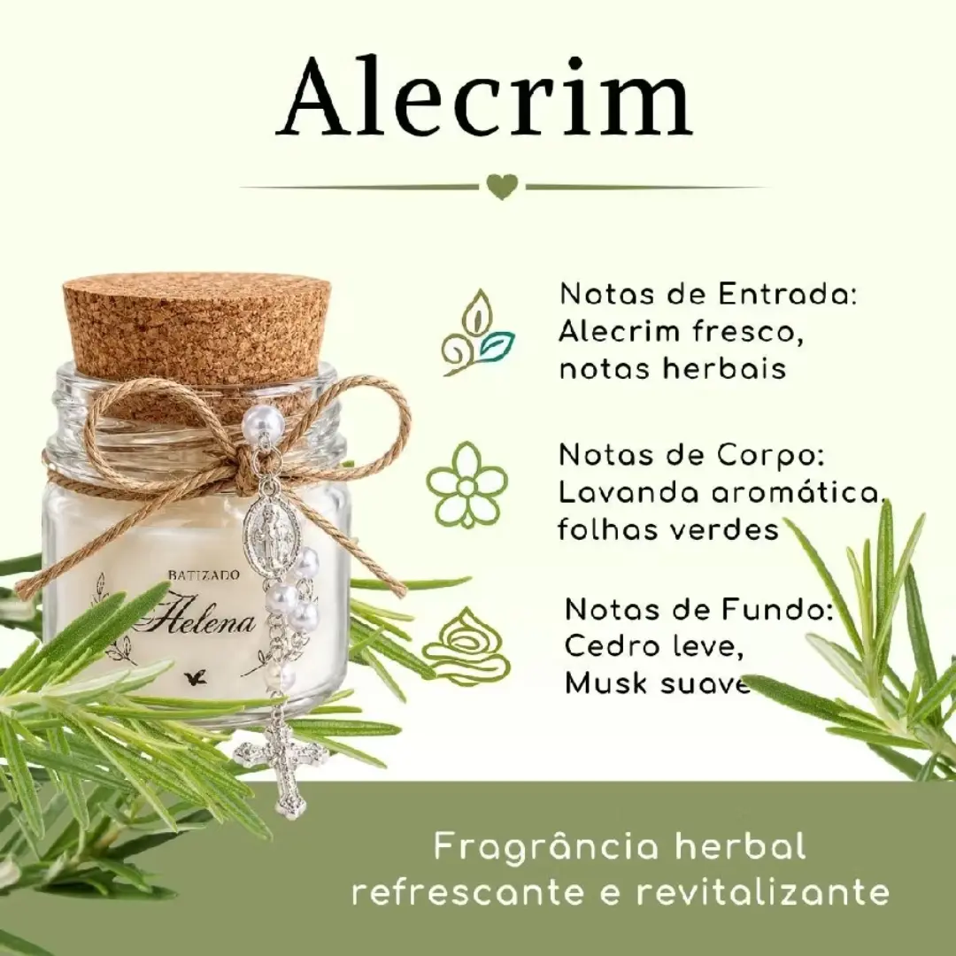 Kit 15 mini velas aromáticas com mini terço — lembrancinha — foto 16