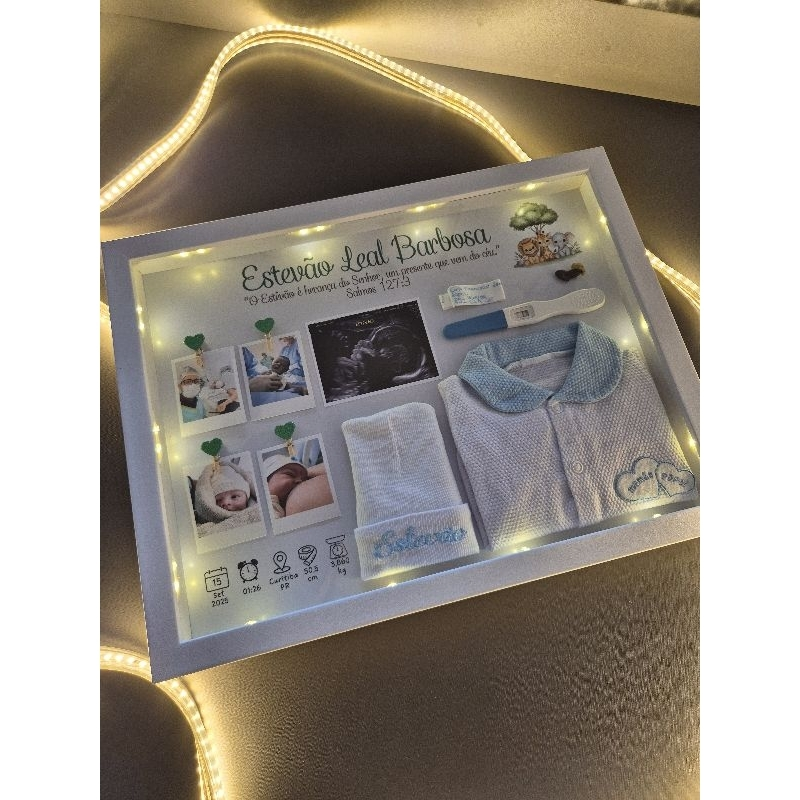 Quadro luminária de recordação de nascimento — LED