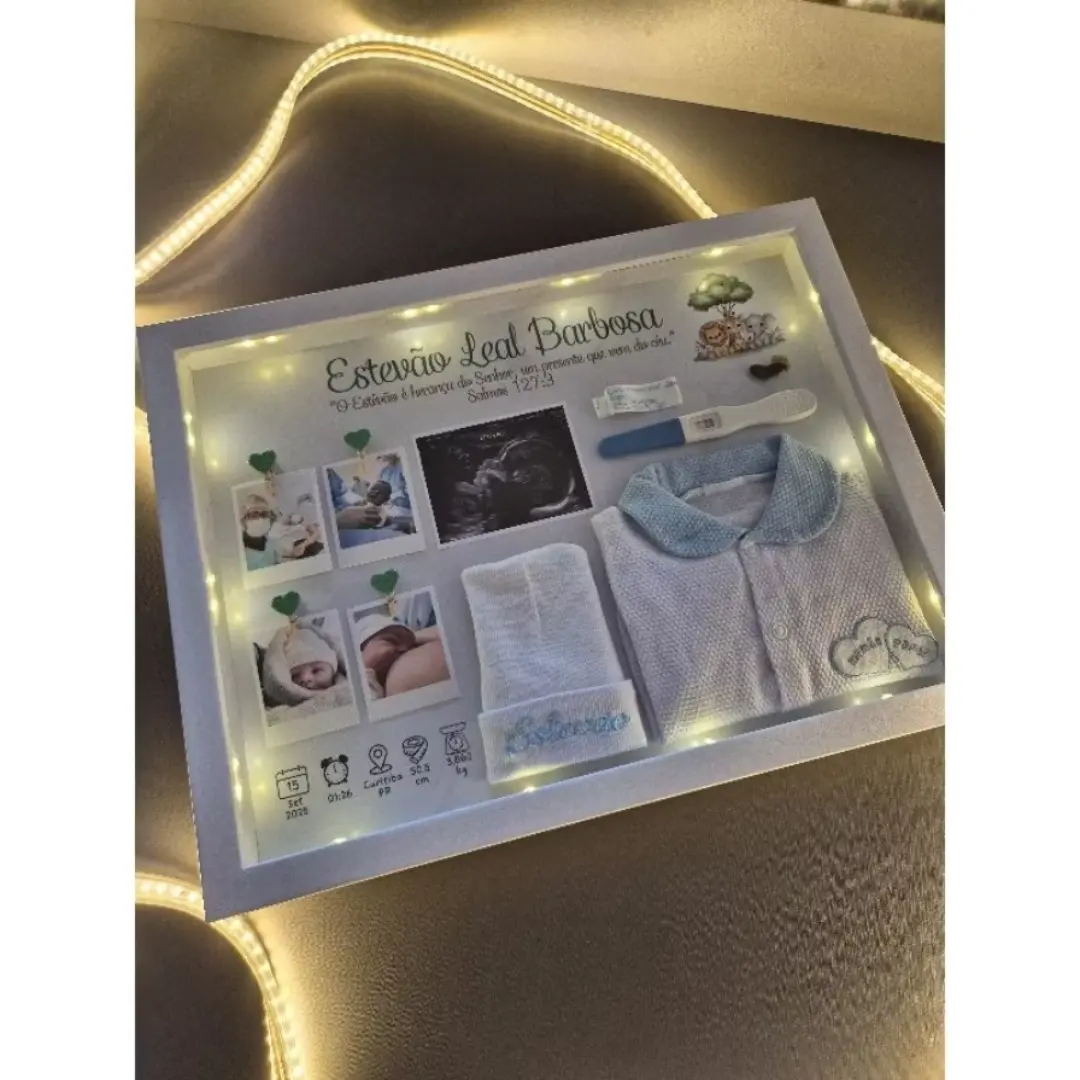 Quadro luminária de recordação de nascimento — LED — foto 3