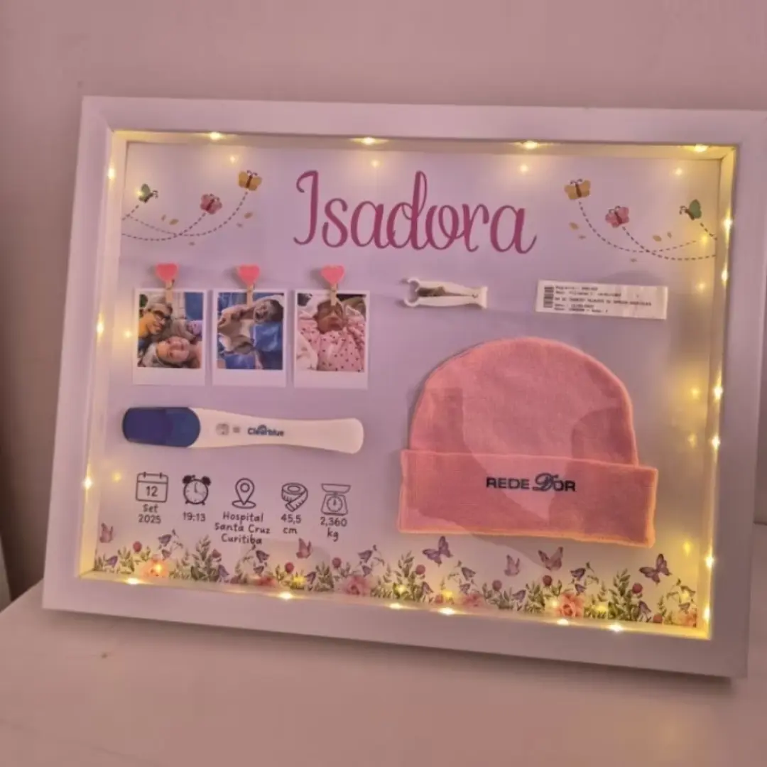Quadro luminária de recordação de nascimento — LED — foto 4