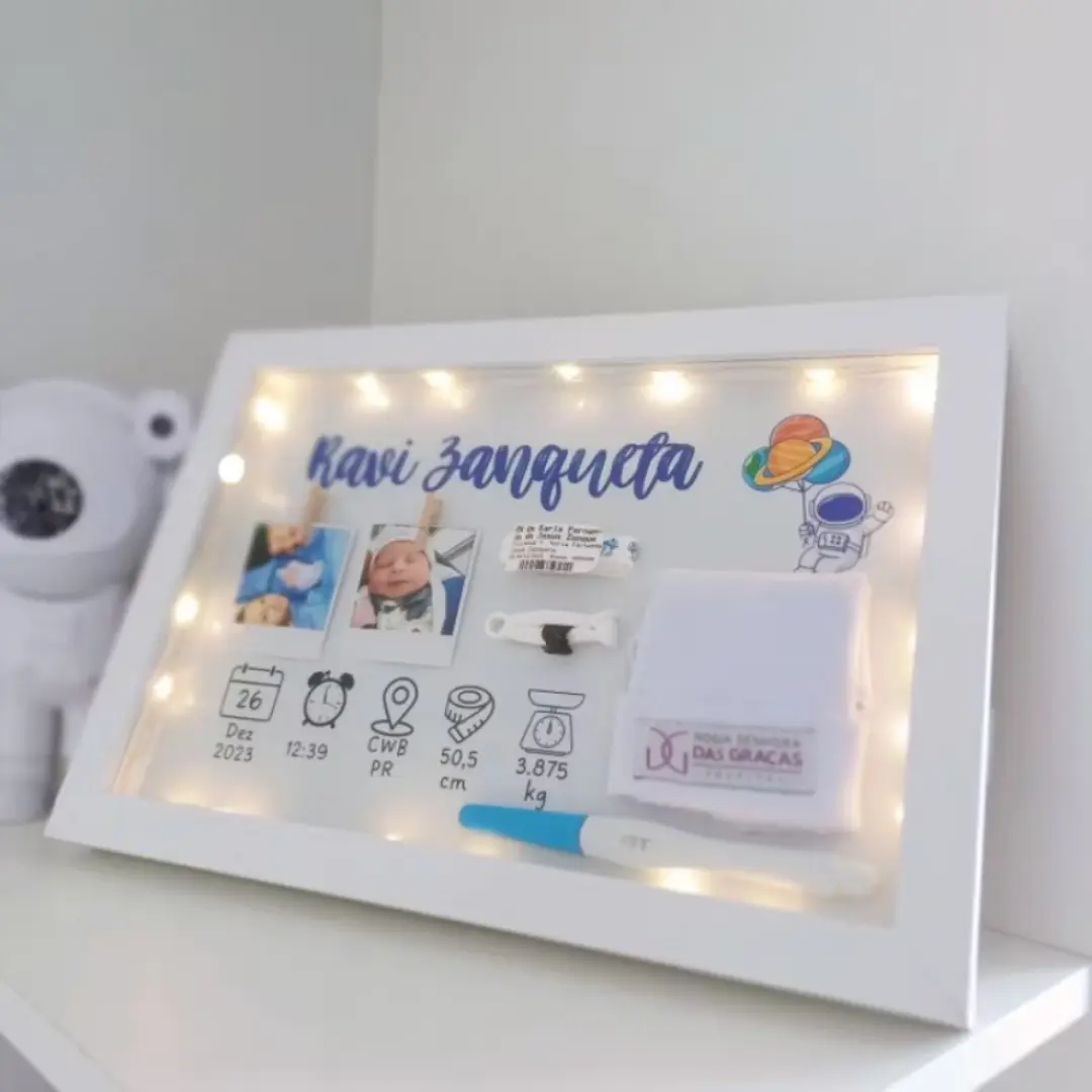 Quadro luminária de recordação de nascimento — LED — foto 8