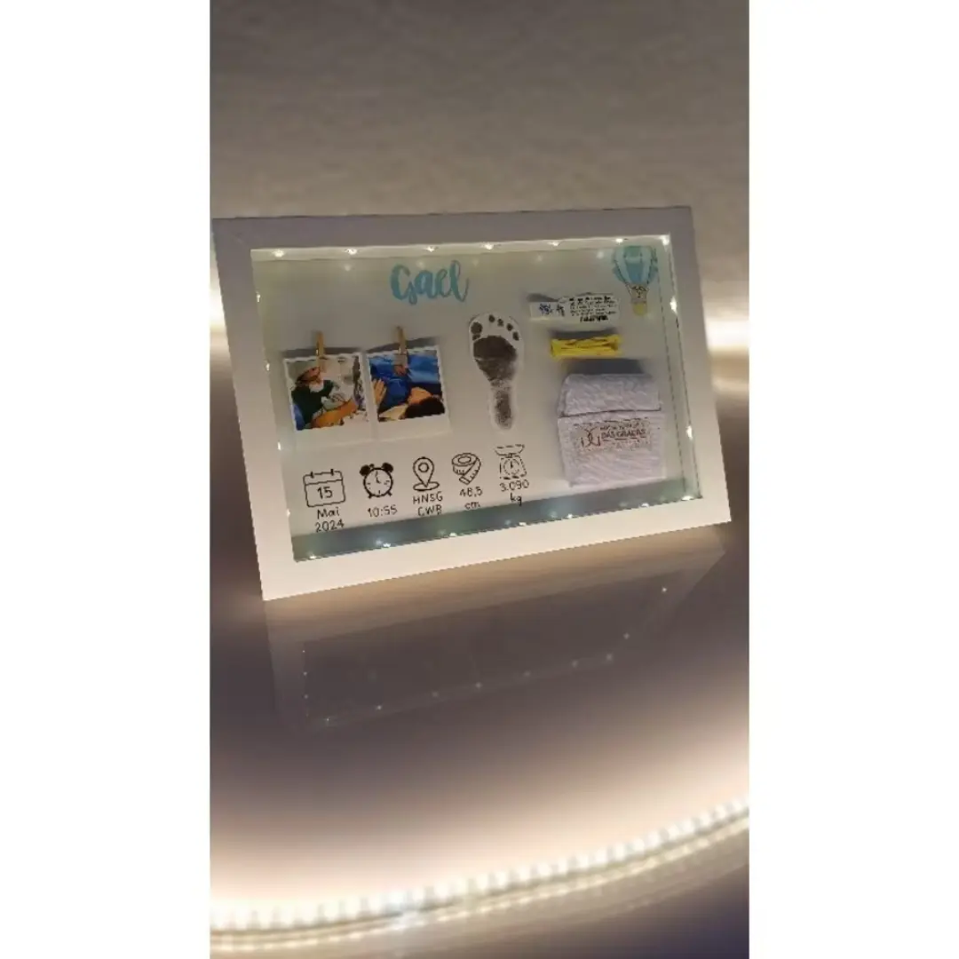 Quadro luminária de recordação de nascimento — LED — foto 9