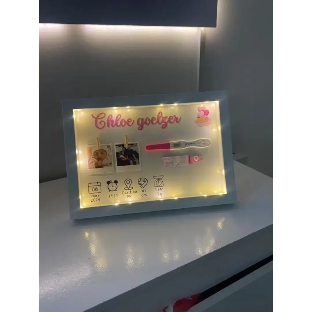 Quadro luminária de recordação de nascimento — LED — foto 10