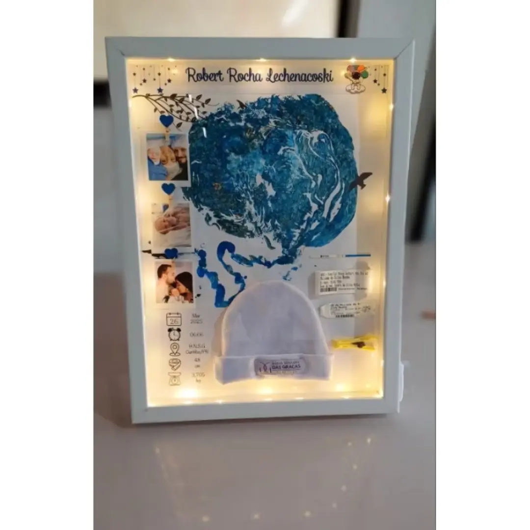 Quadro luminária de recordação de nascimento — LED — foto 13