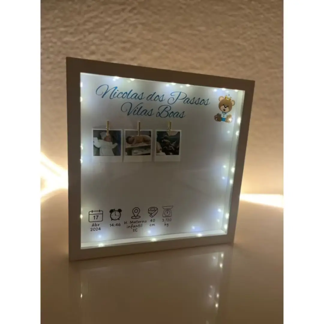 Quadro luminária de recordação de nascimento — LED — foto 15