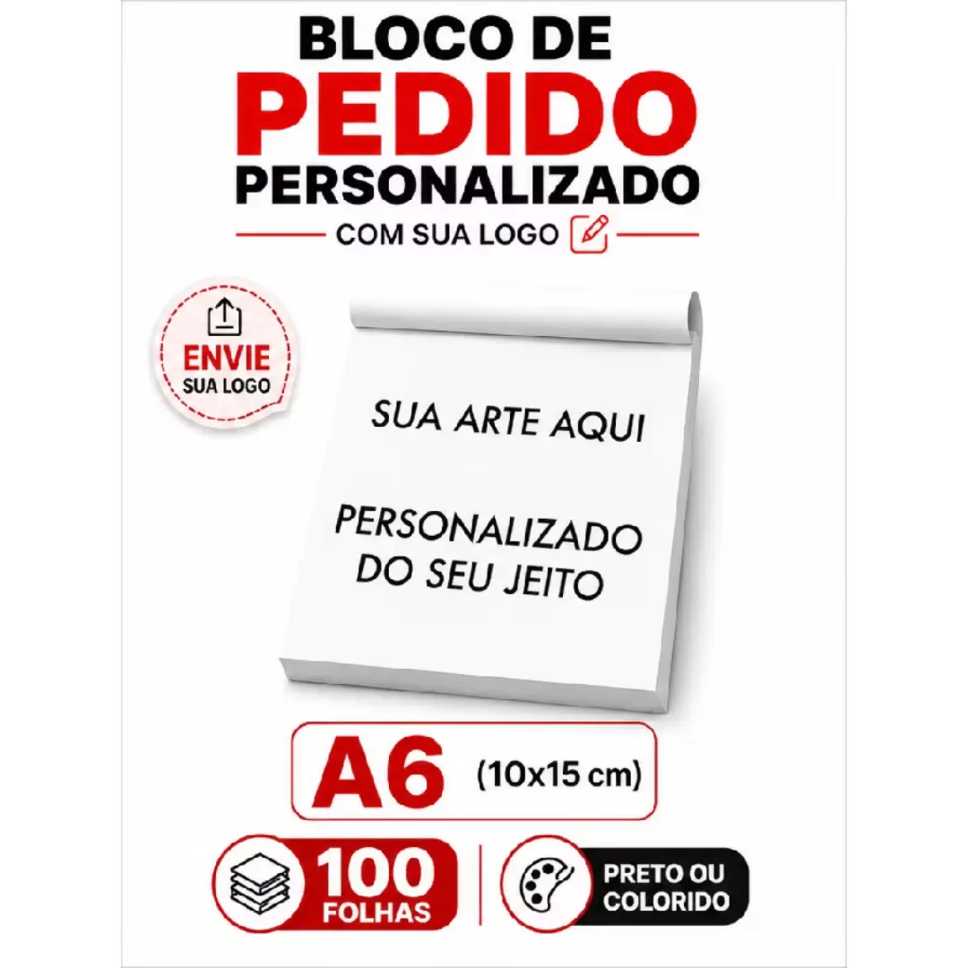 Bloco de pedido personalizado A6 10×15 — 100 folhas — foto 4