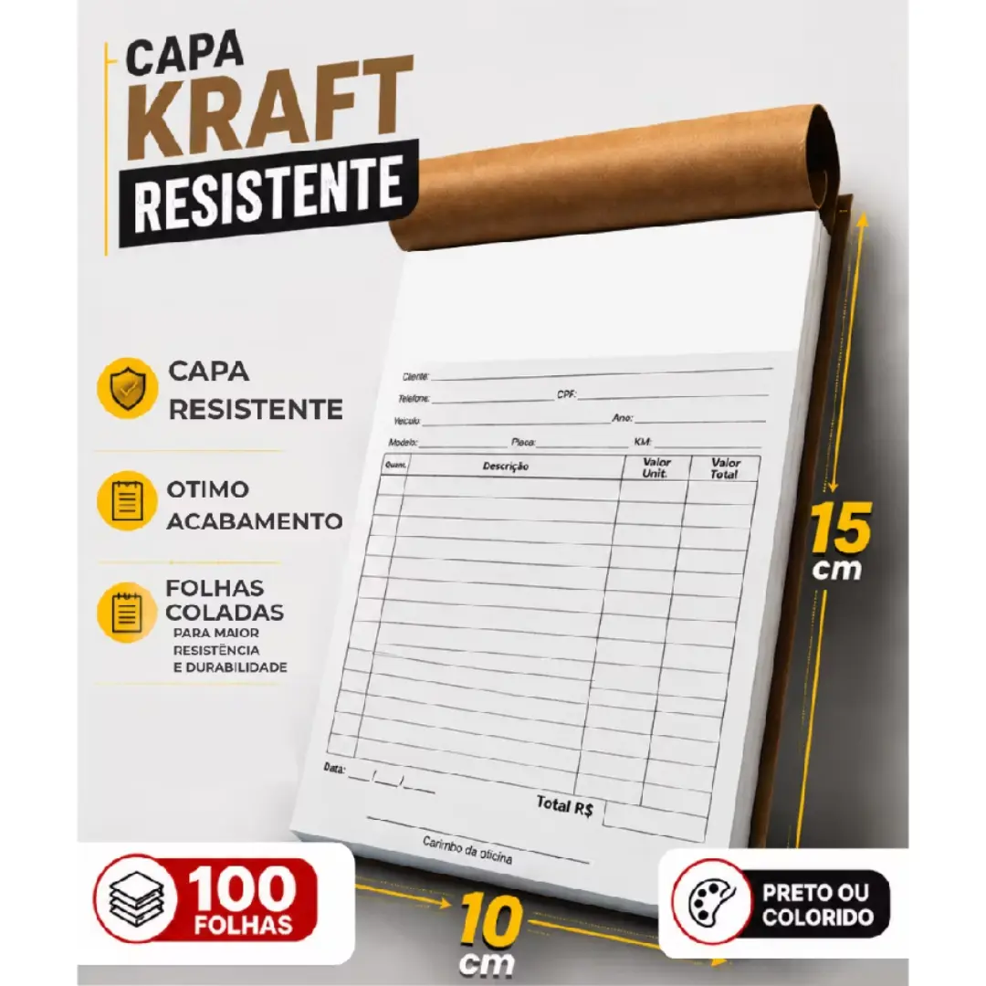 Bloco de pedido personalizado A6 10×15 — 100 folhas — foto 5