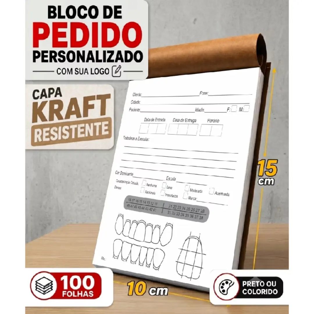 Bloco de pedido personalizado A6 10×15 — 100 folhas — foto 9