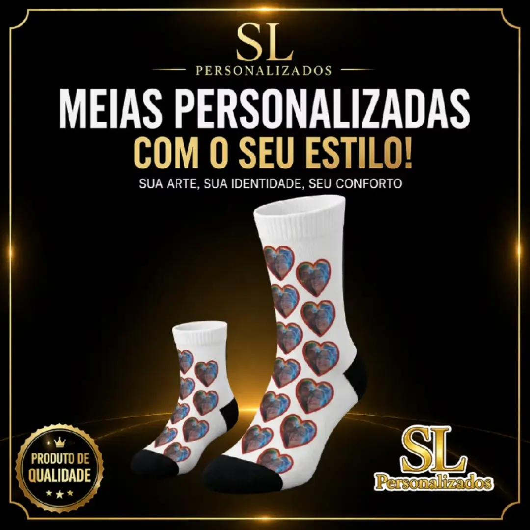 Meia cano alto personalizada com foto — foto 12