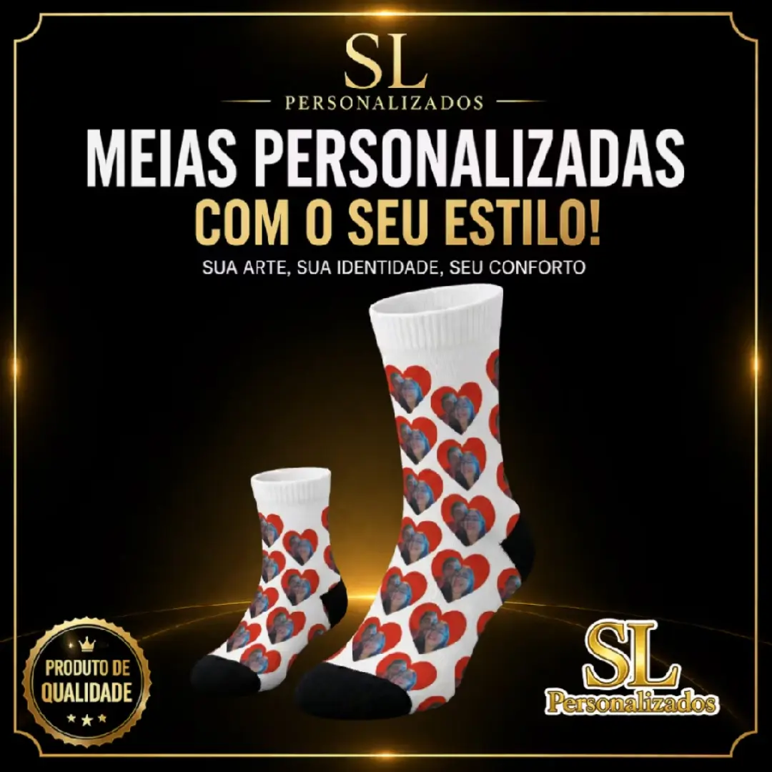 Meia cano alto personalizada com foto — foto 13
