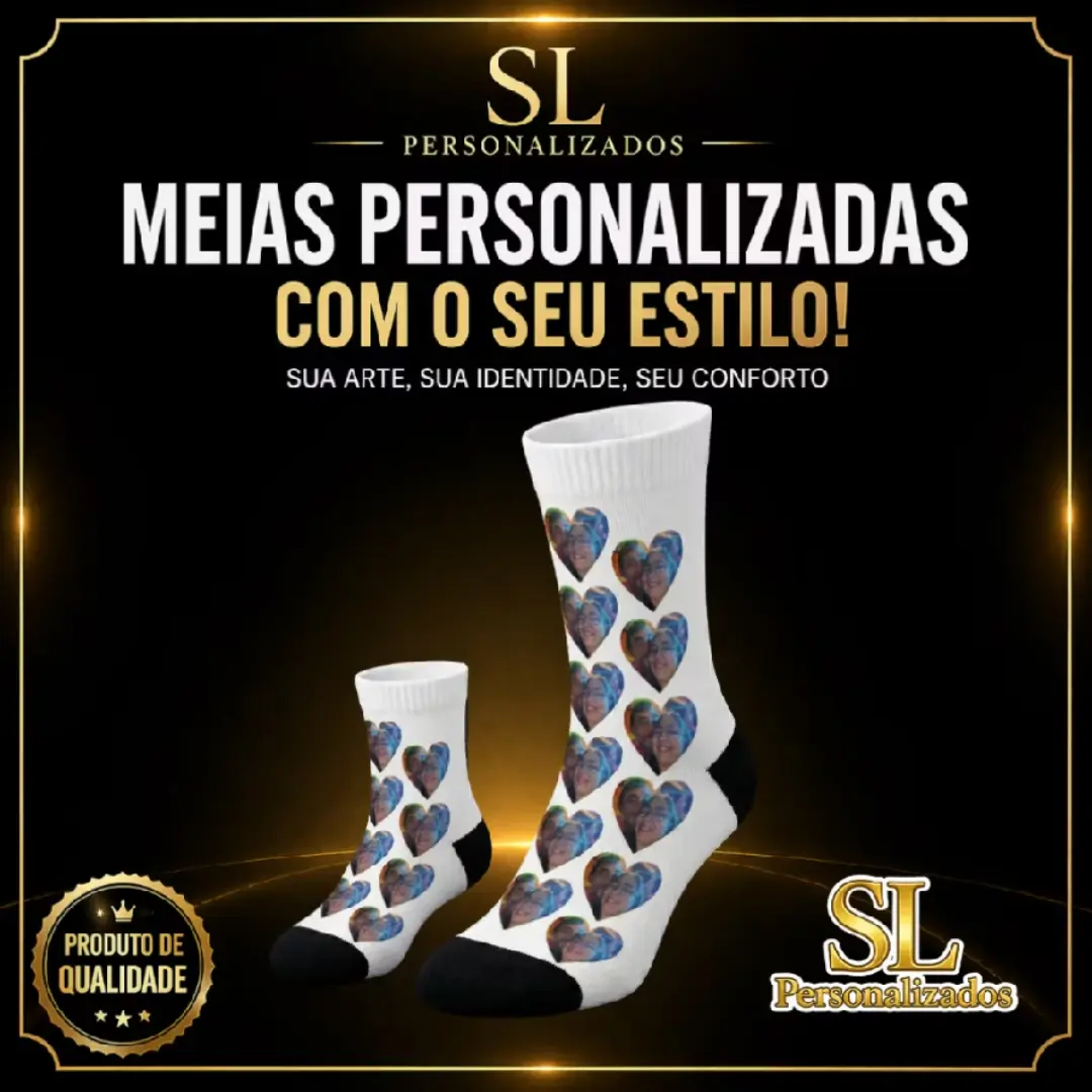Meia cano alto personalizada com foto — foto 15