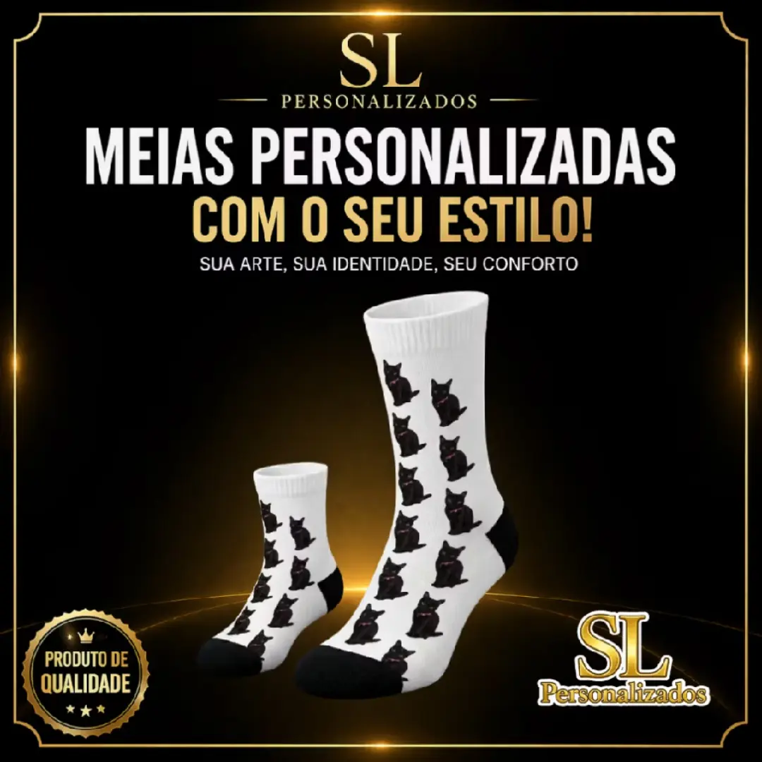 Meia cano alto personalizada com foto — foto 18
