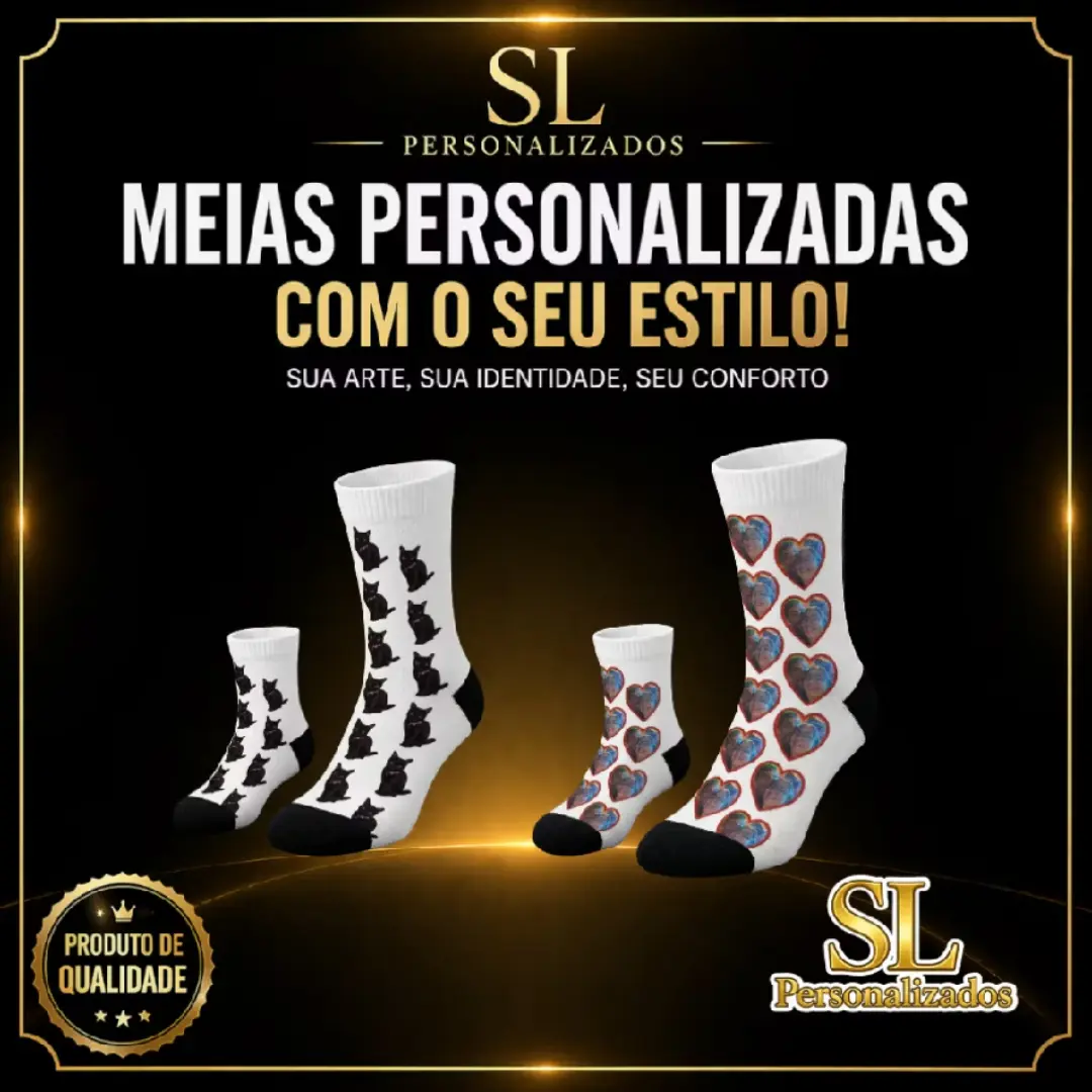 Meia cano alto personalizada com foto — foto 19