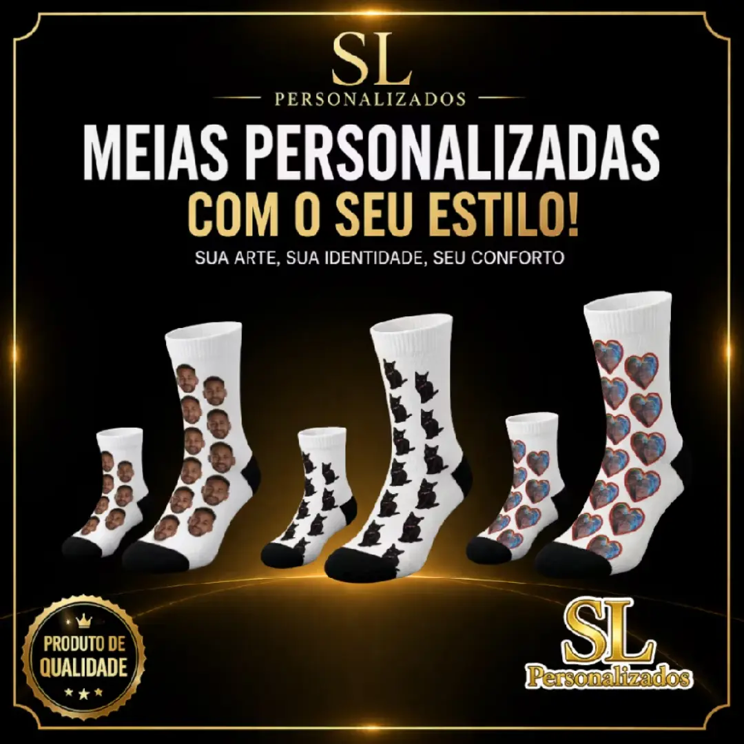 Meia cano alto personalizada com foto — foto 20