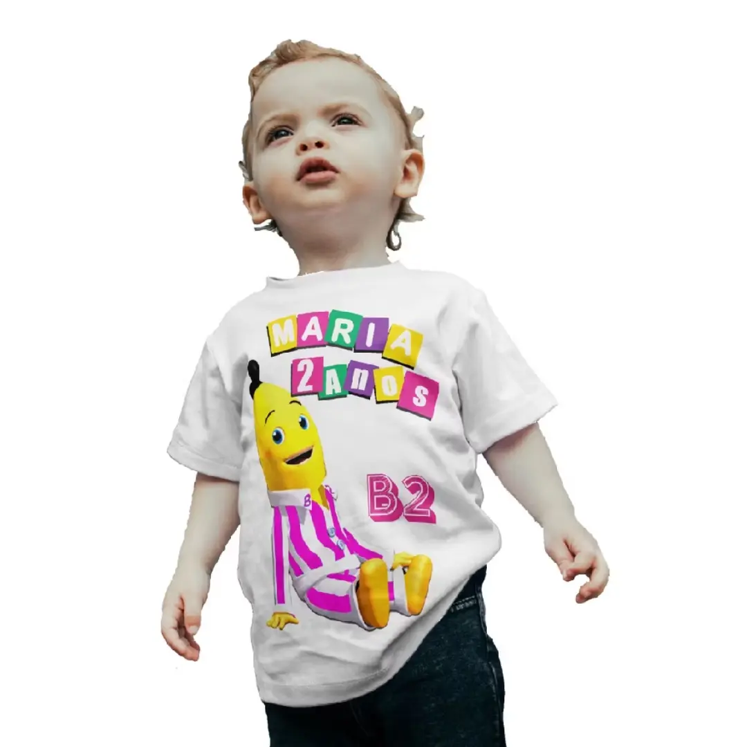 Camiseta Bananas de Pijamas — nome e idade — foto 3