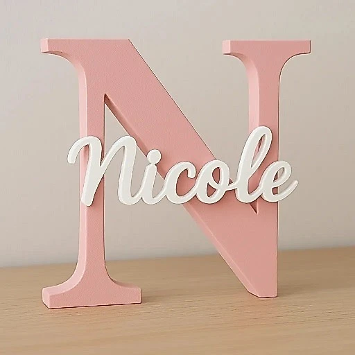 Letra decorativa 3D personalizada com nome