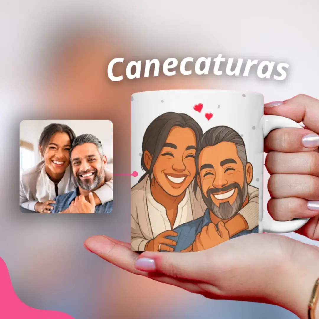 Caneca personalizada com caricatura — cerâmica 325 ml — foto 3