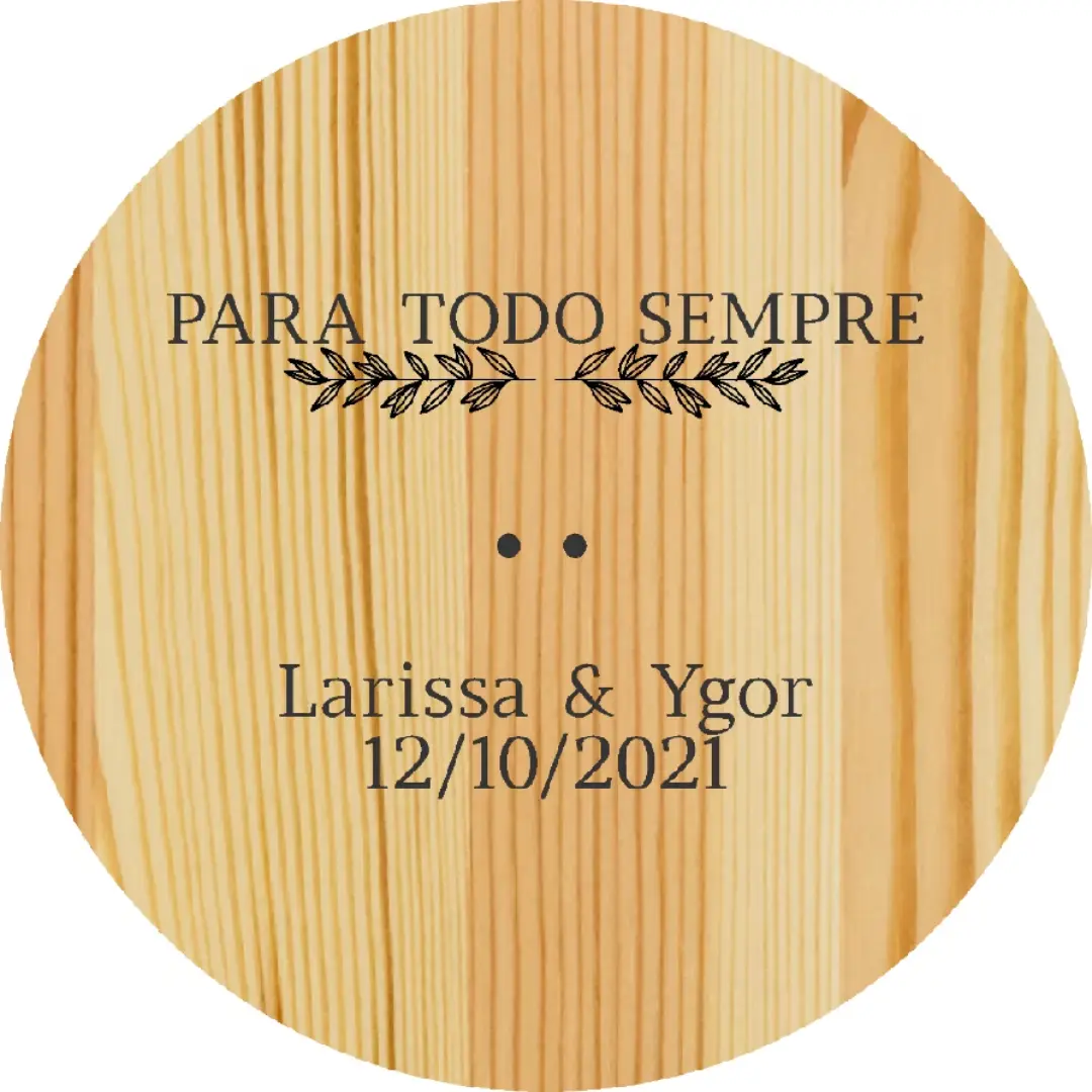 Porta-alianças pinus personalizado — nomes e/ou data — foto 9
