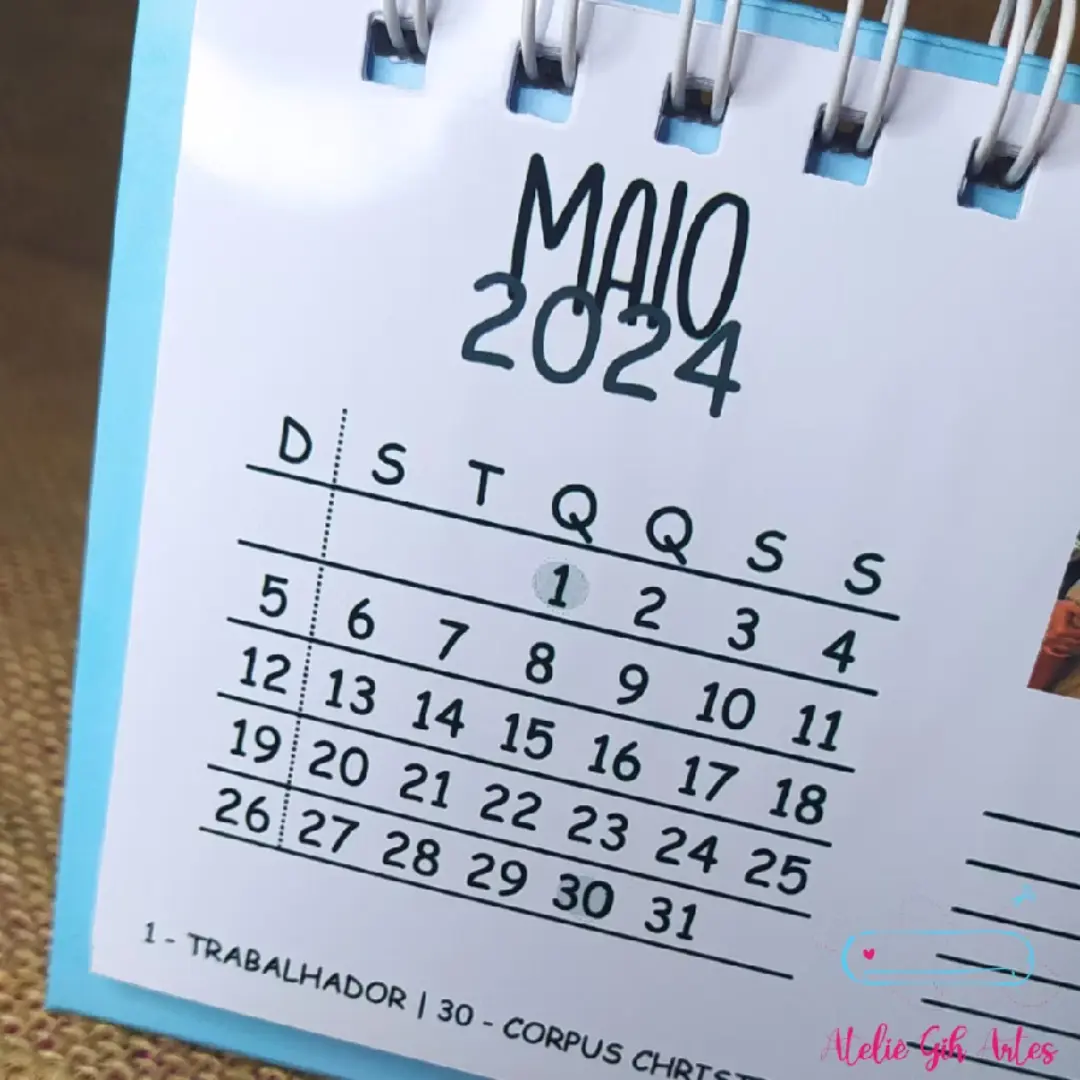 Calendário de mesa personalizado com foto — 2026 — foto 7