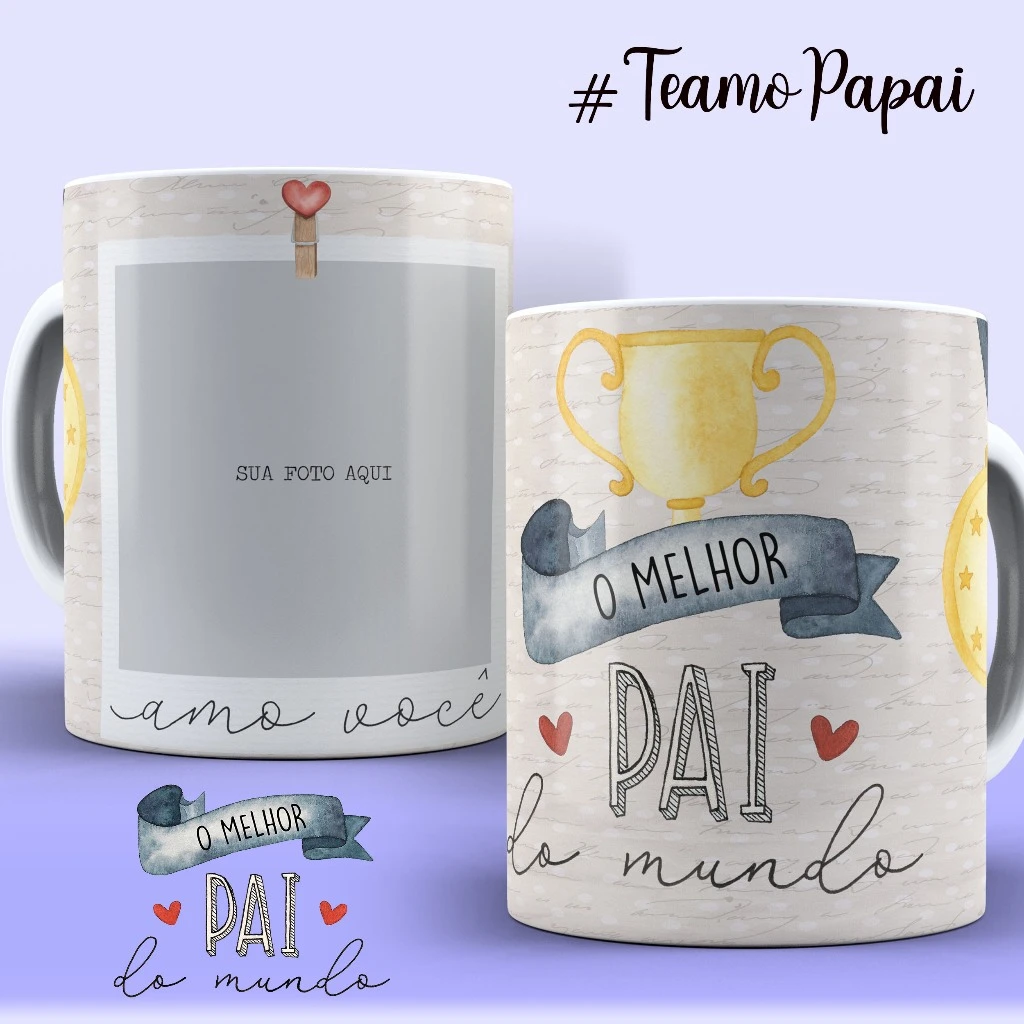 Caneca Dia dos Pais personalizada com foto