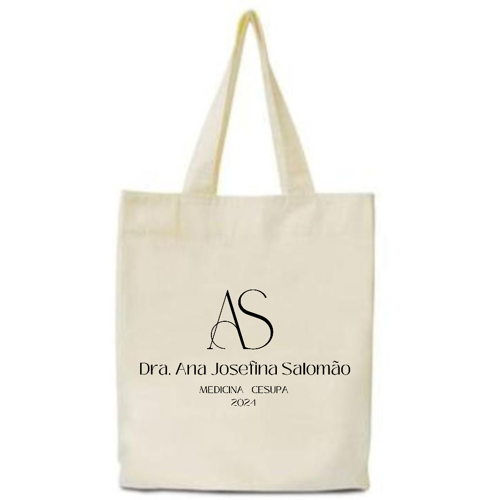 Kit 40 ecobags de algodão cru personalizadas — 30×35 cm
