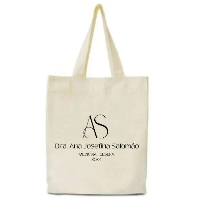 Kit 40 ecobags de algodão cru personalizadas — 30×35 cm