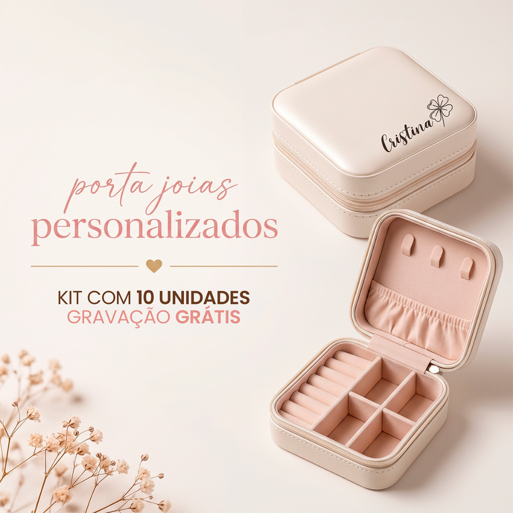 Kit mini porta-joias personalizados — 6 a 16 unidades