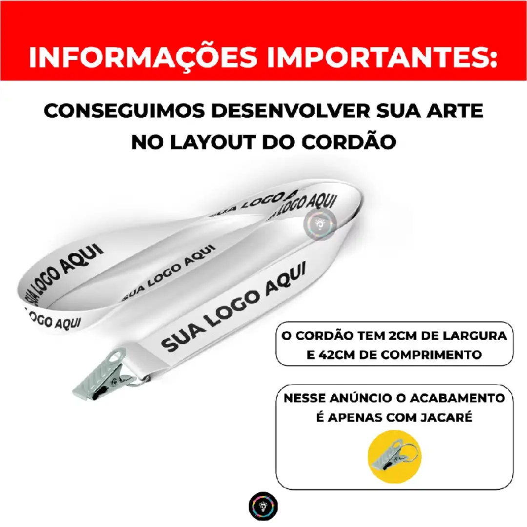 Crachá PVC personalizado com cordão — foto 6