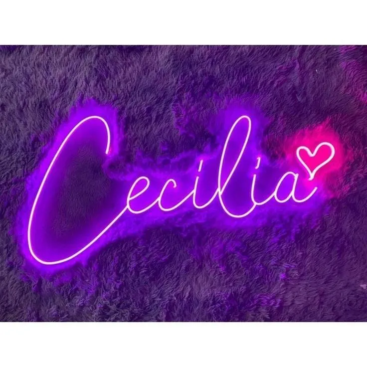 Placa neon personalizada por nome — 8, 14 ou 20 letras