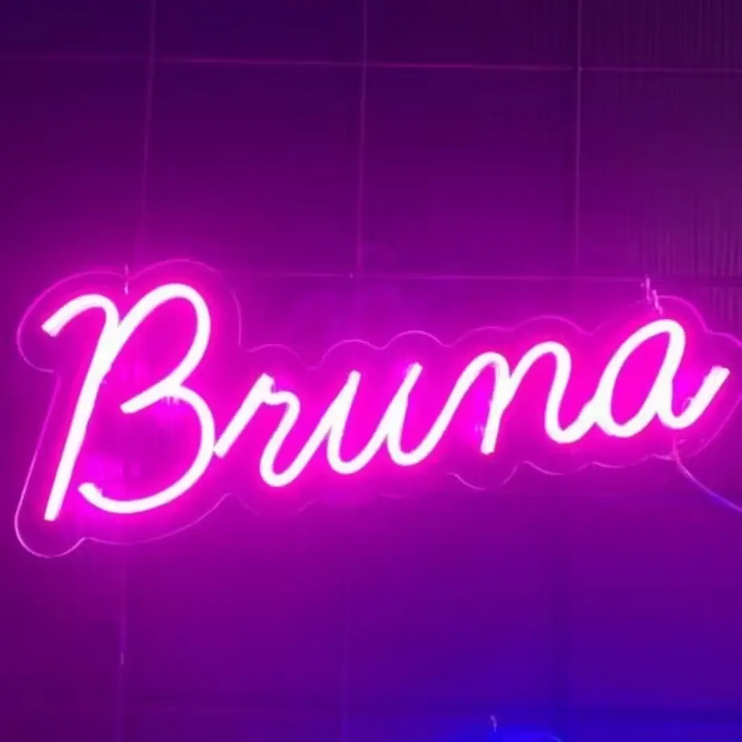 Placa neon personalizada por nome — 8, 14 ou 20 letras — foto 6