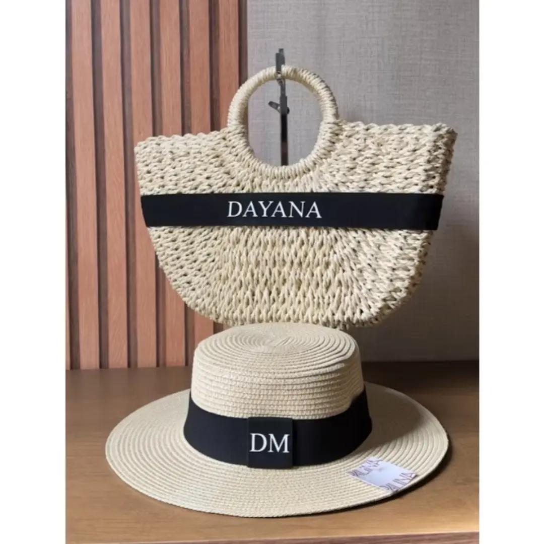 Kit bolsa + chapéu de praia personalizados com nome — foto 11