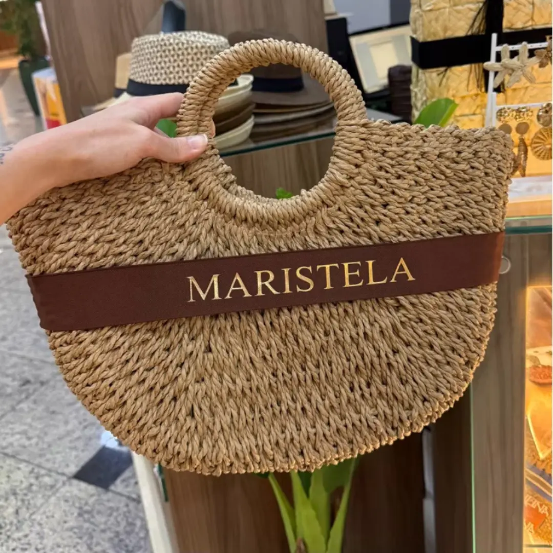 Kit bolsa + chapéu de praia personalizados com nome — foto 13