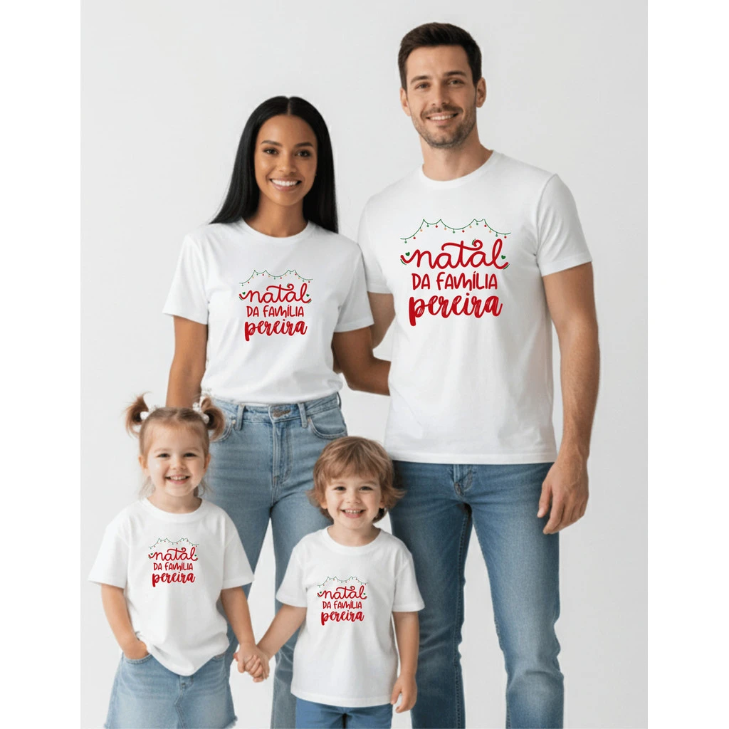 Camiseta de Natal em família (adulto e infantil)