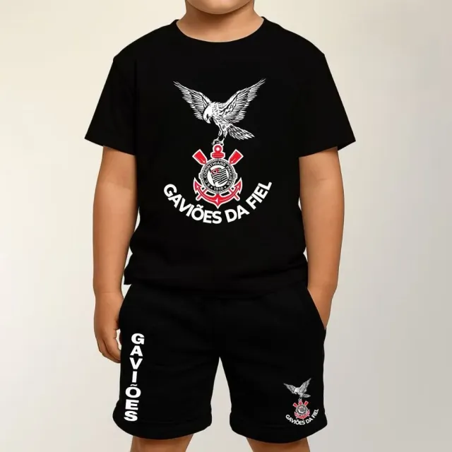 Kit camiseta e bermuda infantil personalizado